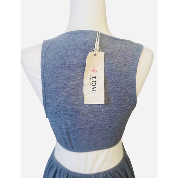 I Joah NWT Womens Gray Sleeveless Maxi Dress Size Small - Picture 4 of 7